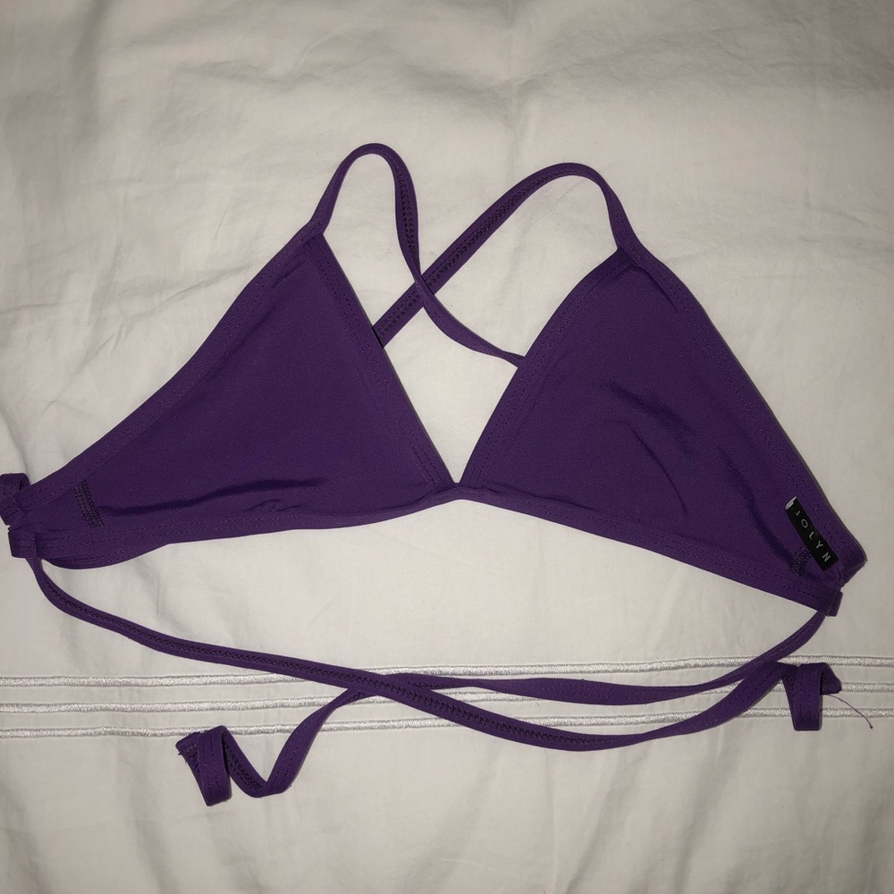 Purple Jolyn Triangle Swim Top